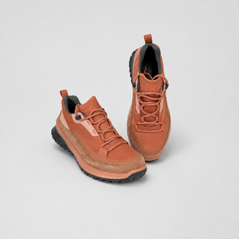 Ecco Ult-trn Nubuck Waterproof Hiking Shoes Womens US8-8.5/EU39 Brown Low Top